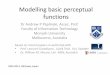 Modelling basic perceptual functions