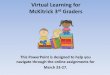 Virtual Learning for McKitrick 3rd Graders