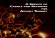 Order of service for Advent Carol Service