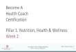 Become A Health Coach Certification Pillar 1: Nutrition 