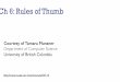 Ch 6: Rules of Thumb