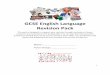 GCSE English Language Revision Pack