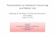 Presentaon*on*Hydraulic*Fracturing* and*Water*Use*