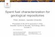 Spent fuel characterization for geological repositories