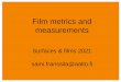 Film metrics and measurements - mycourses.aalto.fi