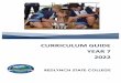 CURRICULUM GUIDE YEAR 7 2021 - Redlynch State College