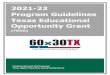 Texas Educational Opportunity Grant (TEOG) Program FY 2022 