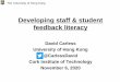 Developing staff & student feedback literacy