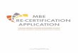 MBE RE-CERTIFICATION APPLICATION