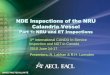 NDE Inspections of the NRU Calandria Vessel - Part 1: NRU 