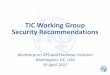 TIC Working Group Security Recommendations