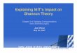Explaining MIT’s Impact on Shannon Theory