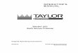 OPERATOR'S MANUAL - Taylor