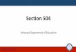 Section 504 - Division of Elementary and Secondary Education