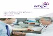 ABPI Guidelines for phase 1 clinical trials
