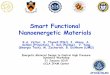 Nanoenergetic Materials Smart Functional