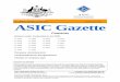 ASIC Gazette - ASIC Home | ASIC