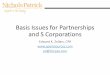 Basis Issues for Partnerships and S Corporations