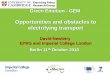 Opportunities and obstacles to electrifying transport