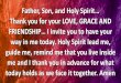 Father, Son, and Holy Spirit Thank you for your LOVE 