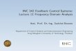 INC 342 Feedback Control Systems: Lecture 11 Frequency 