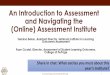 An Introduction to Assessment and Navigating the (Online 