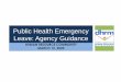 Public Health Emergency Leave: Agency Guidance for COVID 
