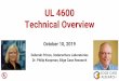 UL 4600 Technical Overview