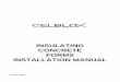 INSULATING CONCRETE FORMS INSTALLATION MANUAL