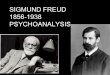 SIGMUND FREUD 1856-1938 PSYCHOANALYSIS
