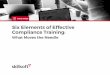 Six Elements of Effective Compliance Training