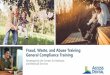 Fraud, Waste, and Abuse Training General Compliance Training