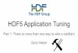 Application Tuning - The HDF Group