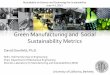 Green Manufacturing and Social Sustainability Metrics