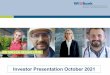 Investor Presentation October 2021