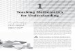 Teaching Mathematics for Understanding