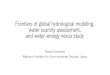 Frontiers of global hydrological modeling, water scarcity 
