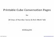 Printable Cube Conversation Pages