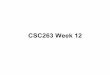 CSC263 Week 12 - University of Toronto