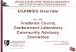 USAMRIID Overview - City of Frederick, MD