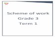 Scheme of work Grade 3 Term 1