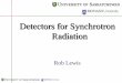 Detectors for Synchrotron Radiation