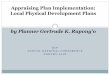 Appraising Plan Implementation: Local Physical Development 