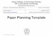 Paper Planning Template