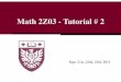 Math 2Z03 - Tutorial # 2