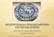 ANTHROPOLOGICAL RESEARCH METHODS FOR REFUGEE STUDIES