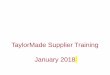 TaylorMade Supplier Training January 2018