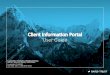 Client Information Portal User Guide