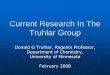 Current Research In The Truhlar Group