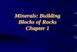 Minerals: Building Blocks of Rocks Chapter 1